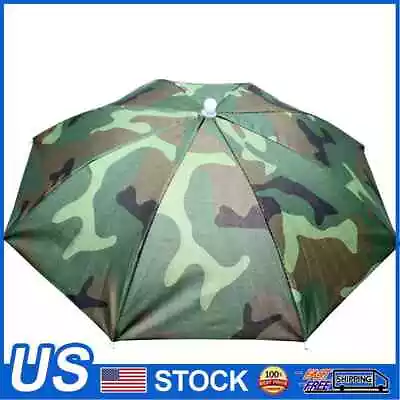 $7.69 • Buy Foldable Umbrella Hat Outdoor Fishing Hiking Sun Shade Cap (Camouflage)