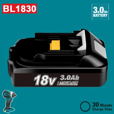  For Makita BL1860 Battery 18V LXT Li-ion 3.0Ah Battery BL1850 BL1830 Cordless • £15.89