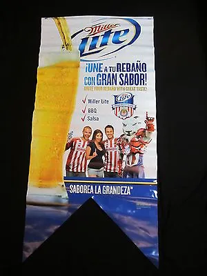 Miller Lite Chivas Gran Sabor Vertical Banner Beer Bar Sign Soccer MLS Cerveza • $19.99