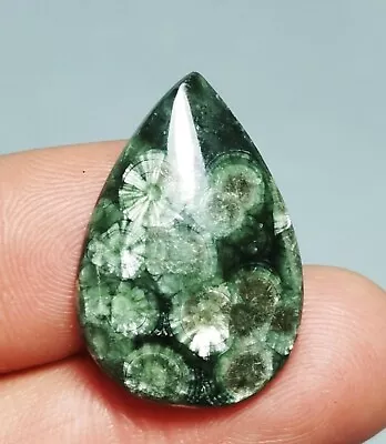 Natural Beautiful Seraphinite Stone Quartz Tear Drop Pandent Reiki Healing • $2.61