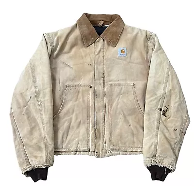 Vtg 90s Carhartt Workwear Arctic Jacket Cropped Detroit Style USA Made Size M/L • $125