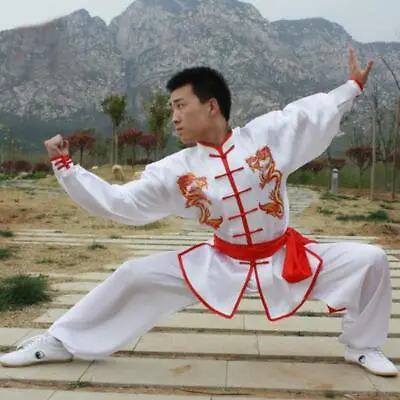 Mens Retro Chinese Tai Chi Clothing Kung Fu Wushu Martial Arts Suit Adults Kids • £34.79