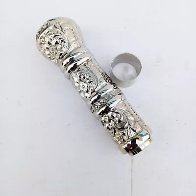 $17.39 • Buy Designer Silver Brass Head Handle For Style Victorian Cane Walking Stick Vintage