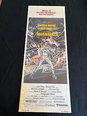 MOONRAKER  Original U.S INSERT POSTER- ROGER MOORE-JAMES BOND 007 • $75