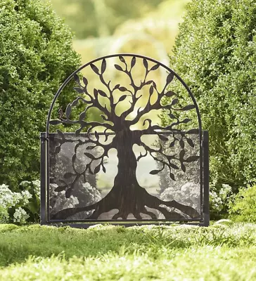 Garden Entrance Accent Metal Gate Tree Of Life Vintage 48 H X 36 W Black-Bronze • $272.95