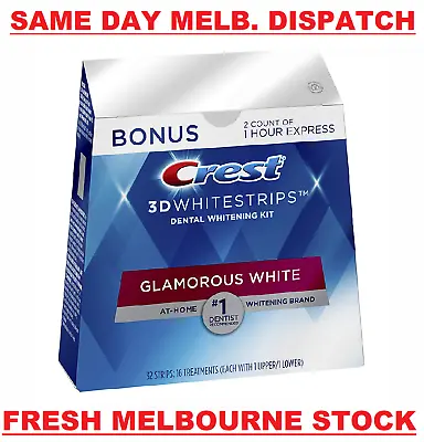 $89.95 • Buy Crest 3D 28 X Glamorous White Teeth Whitening Strips 14 Pouches + 2 EXPRESS KITS