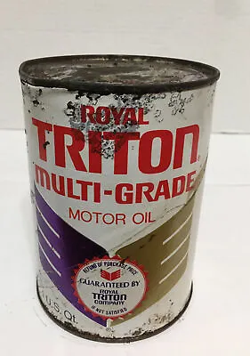 NOS Full Royal Triton Union Oil Company California Metal Oil Can Quart • $25