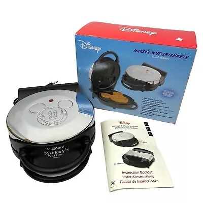 VillaWare Mickey's Waffler Disney Mickey Mouse Waffle Maker Tested Working! • $59.99