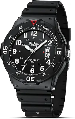 HANPOSH Mens Watches Analog Quartz Watch 50M Mens Waterproof Watch Fashion Mens • £13.10