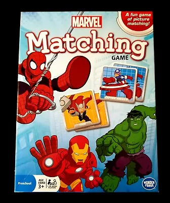 Marvel Super Heroes Memory Matching Cards Board Game Preschool Wonder Forge • $10.95