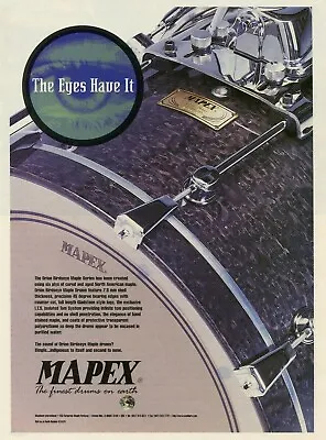 1996 Print Ad Of Mapex Orion Birdseye Maple Series Drum Kit The Eyes Have It • $9.99