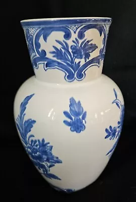 Tiffany & Co. DELFT Blue & White Porcelain 9  Vase Made In Portugal 1996 • $74.99