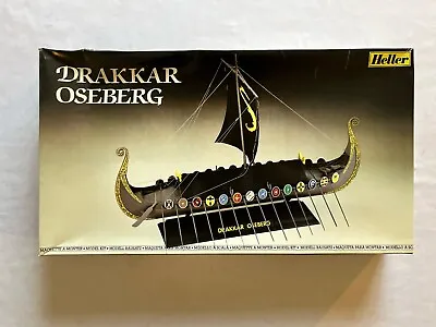 Heller 9th Century Drakkard Oseberg Viking Ship #885 Scale 1/60 Model Kit • $35