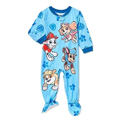 PAW PATROL CHASE Boys Footed Pajamas Blanket Sleeper Toddler's 2T 3T Or 5T  $28 • $18.99