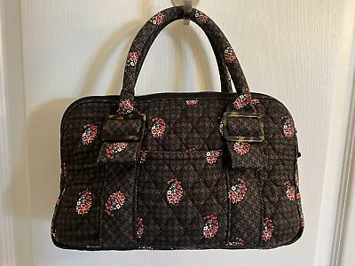 EUC- Vera Bradley LUCY HOUNDSTOOTH BROWN SMALL HANDBAG RETIRED • $30