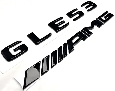 #2 Black Gle53 + Amg Mercedes Liftgate Rear Trunk Name Emblem Badge Letters • $22.99