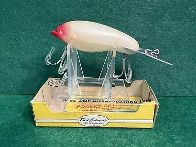 Vintage Fishing Lure Fred Arbogast Mud-Bug In Pink Eye W/Box & Paperwork • $9.99