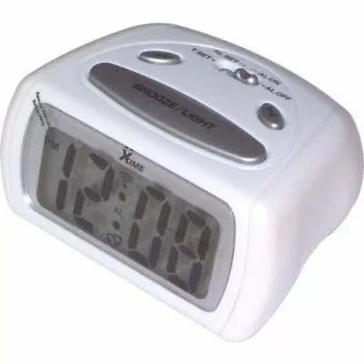 Lcd White Alarm Clock Xtime Caravan Camper Boat Bedroom Jayco Accessories Parts • $22.95