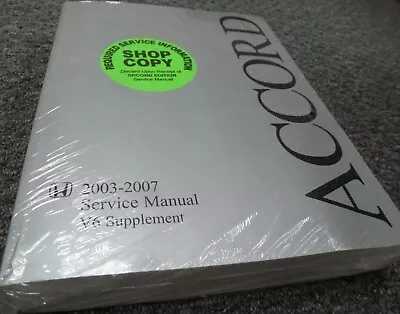 2007 Honda Accord V6 Engine Shop Service Repair Manual Supplement DX LX EX • $181.30