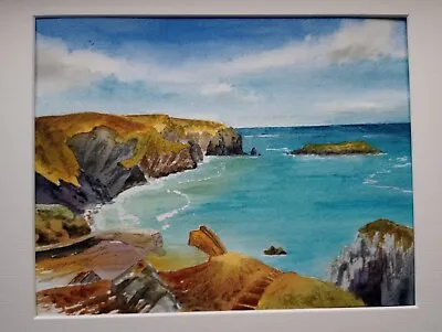 Original Painting. Mullion Cove. Cornwall. Mounted. • £25