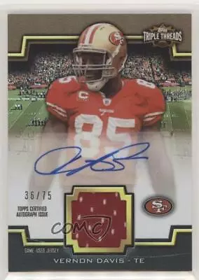 2011 Topps Triple Threads Unity Relics Sepia /75 Vernon Davis #TTUAR-47 Auto • $29.29