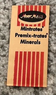 Moormans Cattle Bag Vintage Paper Sack Mintrates Premix-Trates Candy Minerals • $16.99