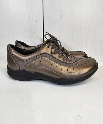 $29.99 • Buy Clarks Wave Wheel Pewter Shoes 87822 Leather Metallic Titanium - Womens Size 8 W