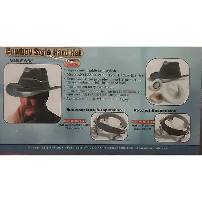 Vulcan No.VCB 200 Cowboy Hardhat • $34.95