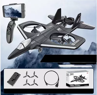RC Plane X66 2.4G Quadaxial Uav Fighter Glider 1080p HD Camera Helicopter Drone • $50.39