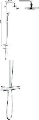 £432.69 • Buy GROHE 27296001 | Euphoria 180 | Thermostat Shower System  