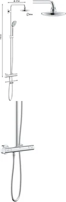 £475.79 • Buy GROHE 27296001 | Euphoria 180 | Thermostat Shower System  