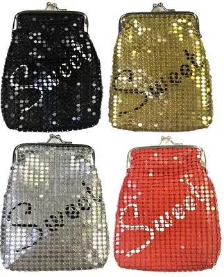 Eclipse Sweet Mesh Sequin Cigarette Case Pouch Coin Purse 100s 3239S • $9.99