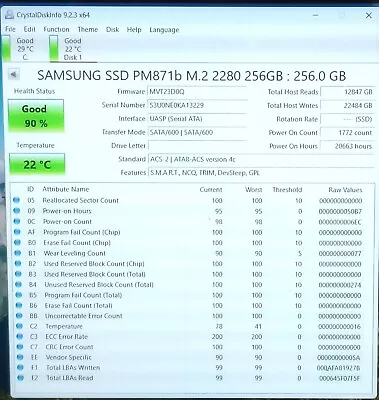 MZ-NLN256F Samsung PM871b 256GB SATA 6Gbps M.2 2280 Internal Solid State Drive • $16.99