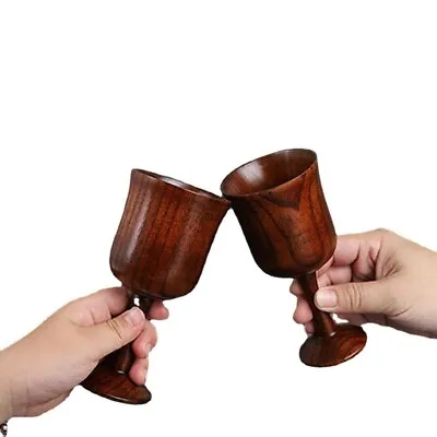 1X Tarot Water Elemental Chalice Wooden Goblet Wicca Altar Pagan Divination Prop • $21.77