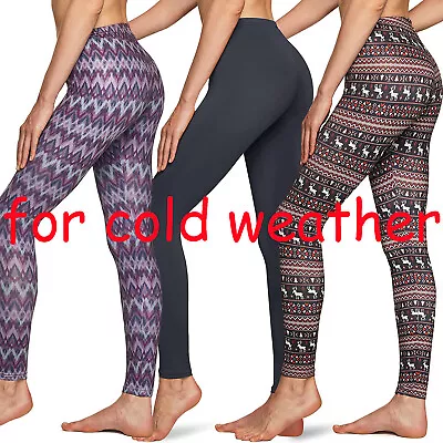 Christmas Leggings Womens Thick Thermal Underwear Pants Winter Warm Fleece Lined • $10.06