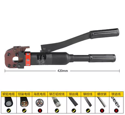 £160.80 • Buy Hydraulic Cable Wire Rope Scissors Metal Wire Cutting Tool Bolt Cutter 4-20mm 6T
