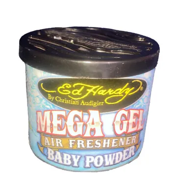 $3 • Buy Ed Hardy Mega Gel Air Freshner Baby Powder Scent NEW 3oz