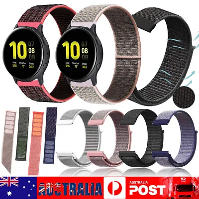 $8.83 • Buy For Samsung Galaxy Watch 5 4 40 44 46mm Active2 Nylon Hook Loop Watch Band Strap