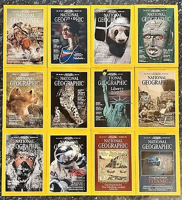 National Geographic Magazines Year 1986 Complete Set • $12