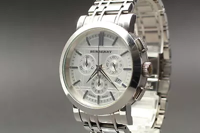 [Exc+5＋5] BURBERRY BU1372 Heritage Chronograph Men's Watch From JAPAN X078 JDM • $169.99