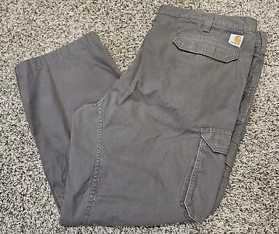 Carhartt Pants Mens 46x30 Gray Rugged Flex Relaxed Fit Force • $16.99