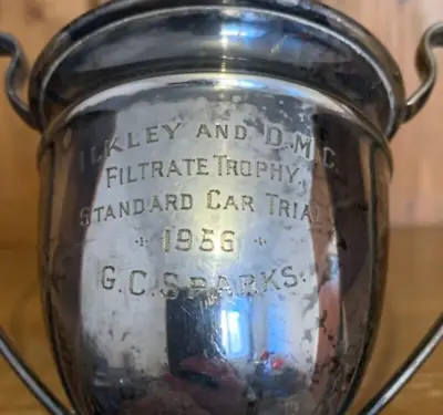 1956 Ilkley Motoring Vintage Silver Plate Trophy Trophies Loving Cup • $37.88