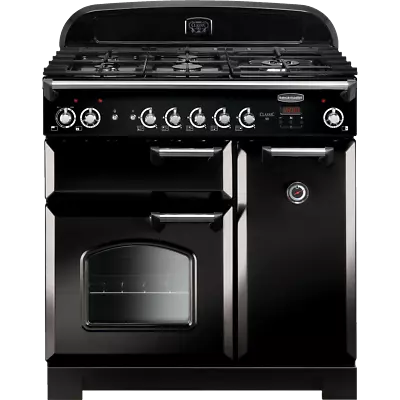 Rangemaster CLA90DFFBL/C Classic 90cm Dual Fuel Range Cooker 5 Burners Black / • £2305