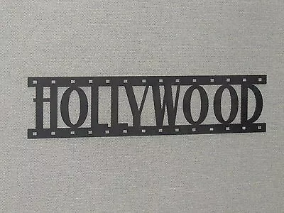 HOLLYWOOD Movie Film Strip Wood Wall Word Sign Art Decor Movies Reel • $29.95