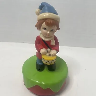 Vintage 73’ Plastic Little Drummer Boy Spinning Music Figurine Test Works • $25