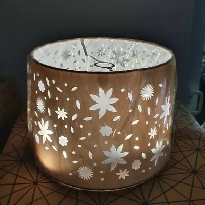 28cm Lila Flower Cut Out Shade Pendant Lampshade For Ceiling Or Lamp/Taupe • £19.98