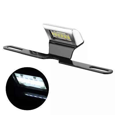 Auto Motorcycle License Plate Light CNC Aluminium Rear Tag Lamp 6 LED Tail Mount • $13.13