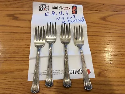 NS Company EPNS England Silverplate Flatware Forks Small Desert Salad • $12.50