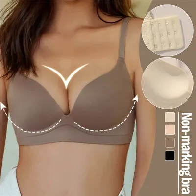 Soft Seamless Ladies Bra Lingerie Push Up Bra Wireless Padded Underwear Bralette • £5.58