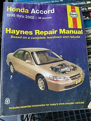 Haynes 42014 Repair Manual  Honda Accord 1998-2002 • $14.50